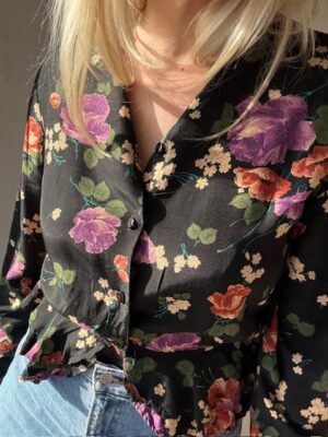 Viscose flower blouse S/M