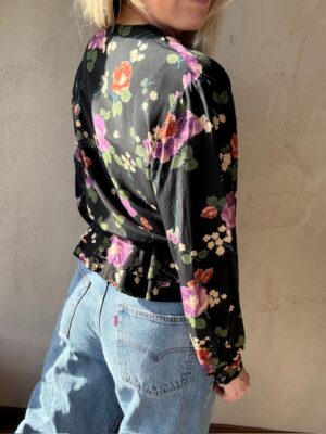 Viscose flower blouse S/M